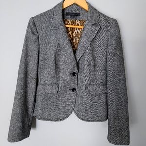 Express Design Studio Tweed Black/White Blazer size 6.